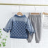 Lapel Denim Long Sleeve Three Piece Baby Boys' Casual Pants Set